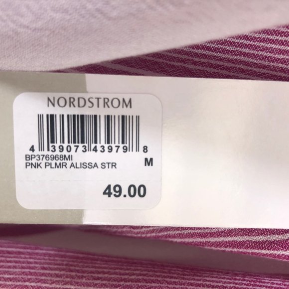 Nordstrom/BP Pink Striped Blouse -Size Medium - Picture 5 of 6